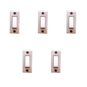 ANCHOR PENTA, 1Way Switch, Deluxe, 6A, 240V, White, 38058 (Pack of 5)