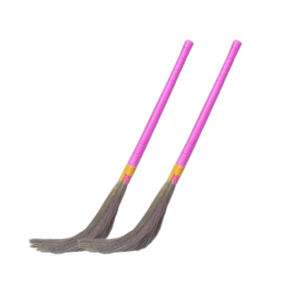 Kwaltial Broom, 3D Binding Phool Jhadu for Home Cleaning, Natural Grass Broom, Strong and Durable, Indoor and Outdoor Use, Eco Friendly, Pack of 2